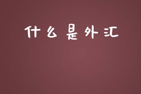 什么是外汇_https://m.eyunqq.com_融资融券_第1张