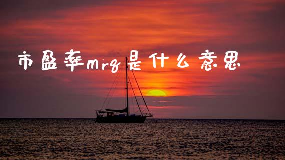 市盈率mrq是什么意思_https://m.eyunqq.com_基金交易_第1张