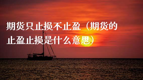期货只止损不止盈（期货的止盈止损是什么意思）_https://m.eyunqq.com_新股申购_第1张