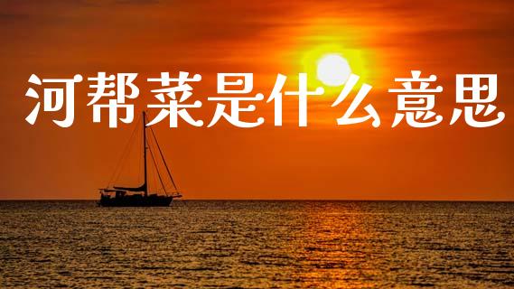 河帮菜是什么意思_https://m.eyunqq.com_新股申购_第1张