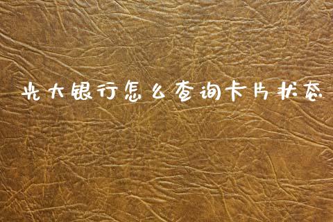 光大银行怎么查询卡片状态_https://m.eyunqq.com_期货投资学习_第1张