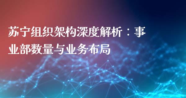 苏宁组织架构深度解析：事业部数量与业务布局_https://m.eyunqq.com_新股申购_第1张