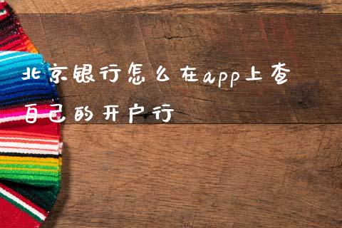 北京银行怎么在app上查自己的开户行_https://m.eyunqq.com_新股申购_第1张
