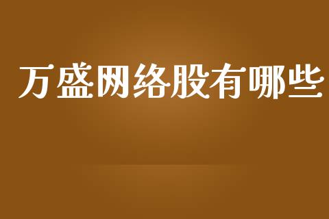万盛网络股有哪些_https://m.eyunqq.com_新股申购_第1张