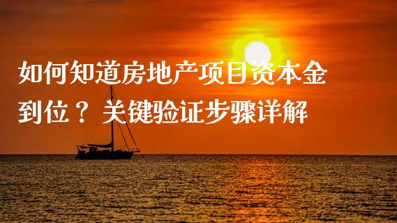 如何知道房地产项目资本金到位? 关键验证步骤详解_基金交易_第1张_期货投资学习_新股申购_融资融券_基金交易 如何知道房地产项目资本金到位? 关键验证步骤详解_https://m.eyunqq.com_基金交易_第1张