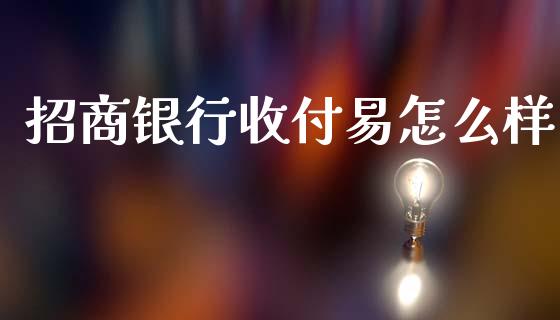 招商银行收付易怎么样_https://m.eyunqq.com_基金交易_第1张
