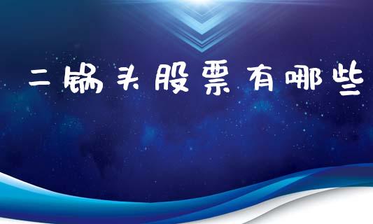 二锅头股票有哪些_https://m.eyunqq.com_基金交易_第1张