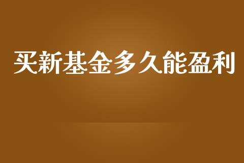 买新基金多久能盈利_https://m.eyunqq.com_融资融券_第1张