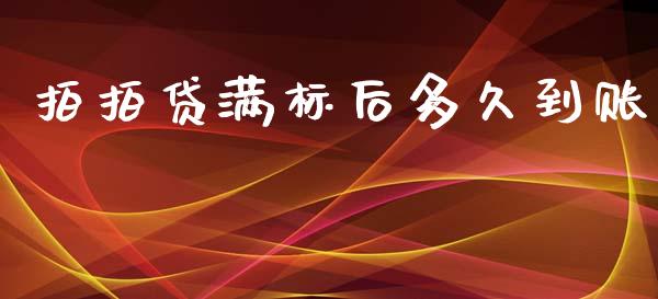 拍拍贷满标后多久到账_https://m.eyunqq.com_基金交易_第1张