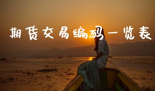 期货交易编码一览表_https://m.eyunqq.com_期货投资学习_第1张