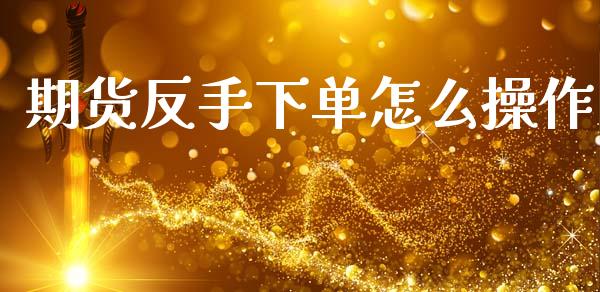 期货反手下单怎么操作_https://m.eyunqq.com_新股申购_第1张