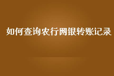 如何查询农行网银转账记录_https://m.eyunqq.com_融资融券_第1张