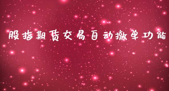 股指期货交易自动撤单功能_https://m.eyunqq.com_融资融券_第1张