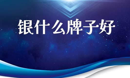 银什么牌子好_https://m.eyunqq.com_融资融券_第1张
