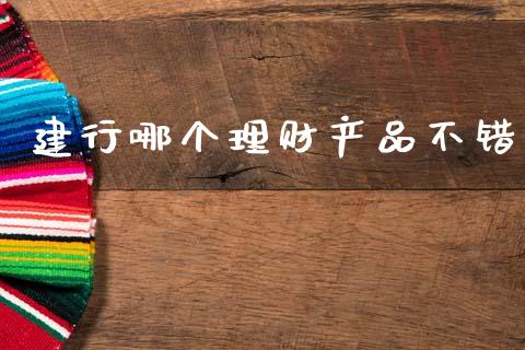 建行哪个理财产品不错_https://m.eyunqq.com_基金交易_第1张