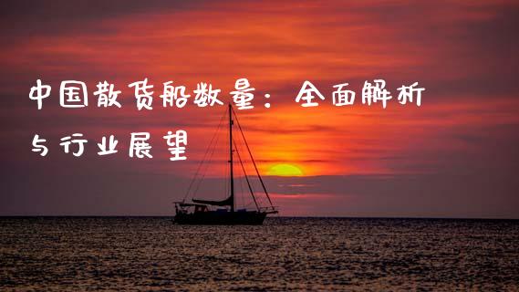 中国散货船数量：全面解析与行业展望_https://m.eyunqq.com_融资融券_第1张