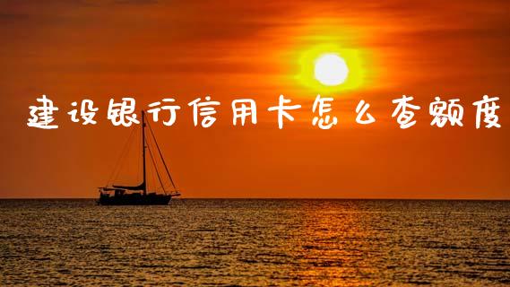 建设银行信用卡怎么查额度_https://m.eyunqq.com_新股申购_第1张