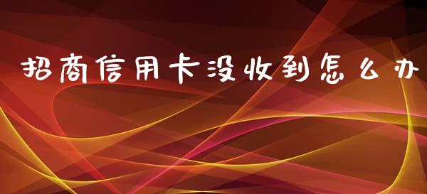 招商信用卡没收到怎么办_https://m.eyunqq.com_融资融券_第1张