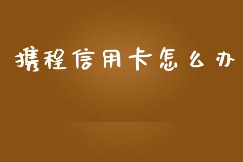 携程信用卡怎么办_https://m.eyunqq.com_期货投资学习_第1张