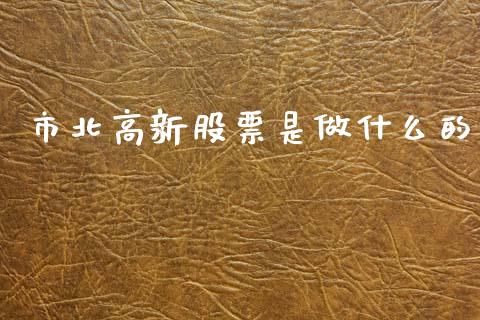 市北高新股票是做什么的_https://m.eyunqq.com_新股申购_第1张