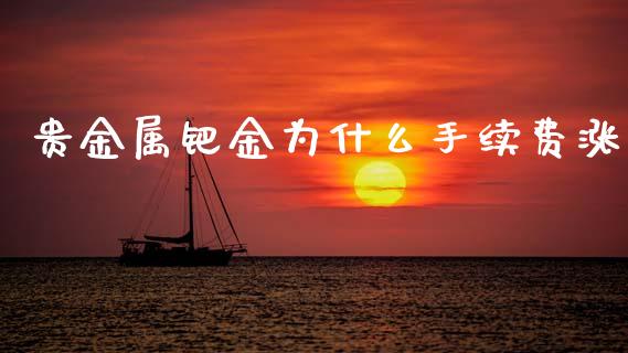 贵金属钯金为什么手续费涨_https://m.eyunqq.com_融资融券_第1张