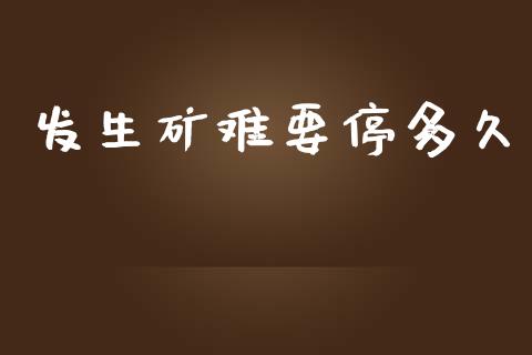 发生矿难要停多久_https://m.eyunqq.com_融资融券_第1张
