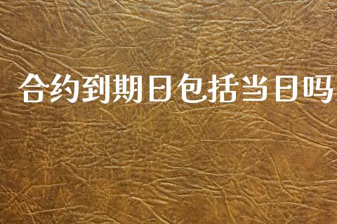 合约到期日包括当日吗_https://m.eyunqq.com_期货投资学习_第1张
