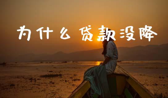 为什么贷款没降_https://m.eyunqq.com_新股申购_第1张