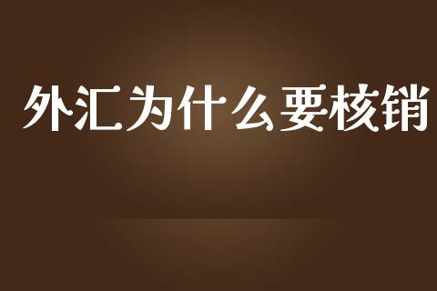 外汇为什么要核销_https://m.eyunqq.com_融资融券_第1张