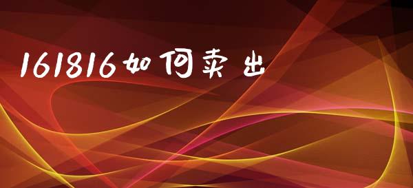 161816如何卖出_https://m.eyunqq.com_新股申购_第1张