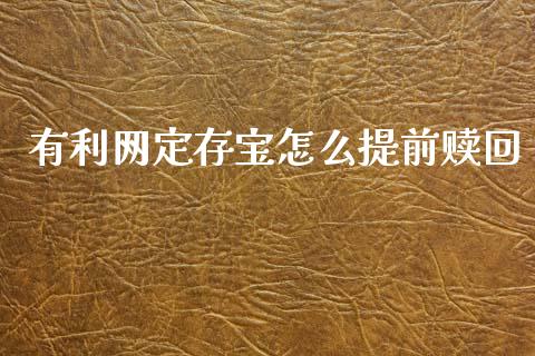 有利网定存宝怎么提前赎回_https://m.eyunqq.com_融资融券_第1张