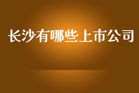 长沙有哪些上市公司_https://m.eyunqq.com_融资融券_第1张