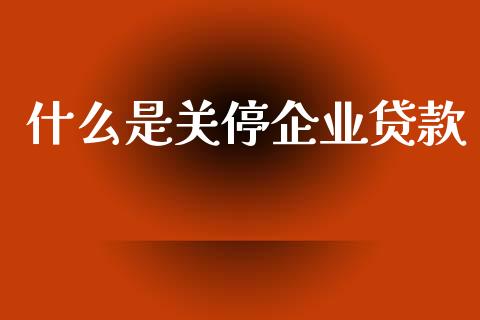 什么是关停企业贷款_https://m.eyunqq.com_期货投资学习_第1张