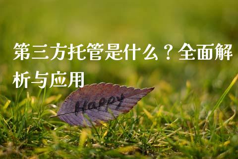 第三方托管是什么？全面解析与应用_https://m.eyunqq.com_新股申购_第1张