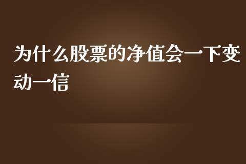 为什么股票的净值会一下变动一信_https://m.eyunqq.com_融资融券_第1张