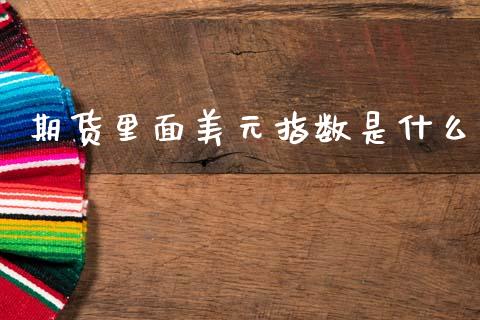 期货里面美元指数是什么_https://m.eyunqq.com_期货投资学习_第1张