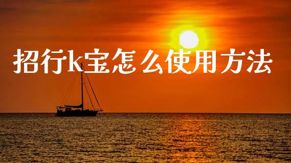 招行k宝怎么使用方法_https://m.eyunqq.com_基金交易_第1张