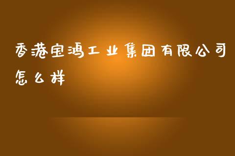 香港宝鸿工业集团有限公司怎么样_https://m.eyunqq.com_期货投资学习_第1张