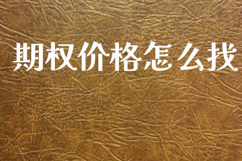 期权价格怎么找_https://m.eyunqq.com_新股申购_第1张