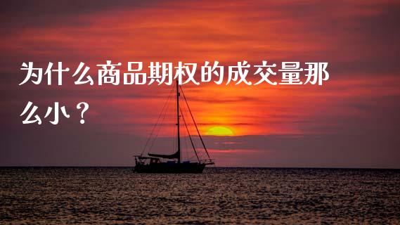 为什么商品期权的成交量那么小？_https://m.eyunqq.com_融资融券_第1张