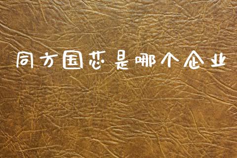 同方国芯是哪个企业_https://m.eyunqq.com_新股申购_第1张