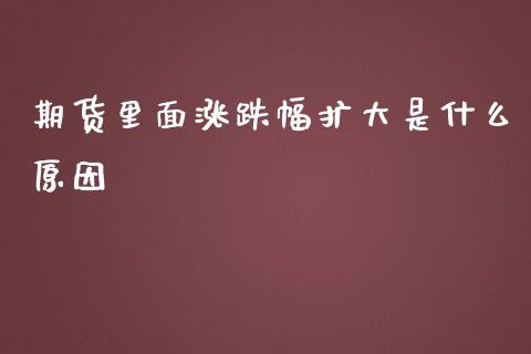期货里面涨跌幅扩大是什么原因_https://m.eyunqq.com_期货投资学习_第1张