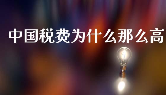 中国税费为什么那么高_https://m.eyunqq.com_融资融券_第1张