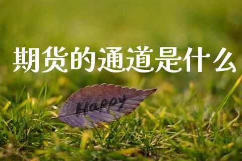 期货的通道是什么_https://m.eyunqq.com_期货投资学习_第1张