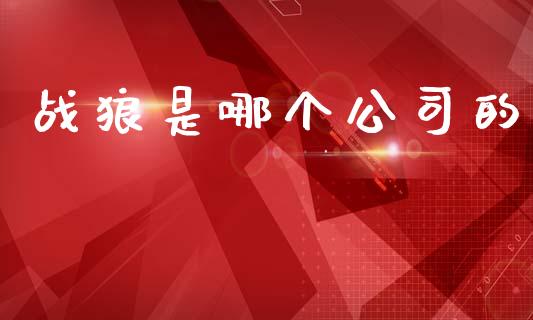 战狼是哪个公司的_https://m.eyunqq.com_新股申购_第1张