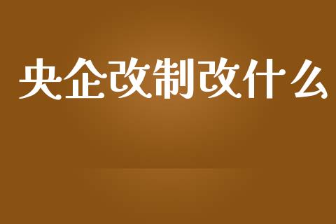 央企改制改什么_https://m.eyunqq.com_融资融券_第1张
