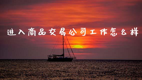 进入商品交易公司工作怎么样_https://m.eyunqq.com_新股申购_第1张