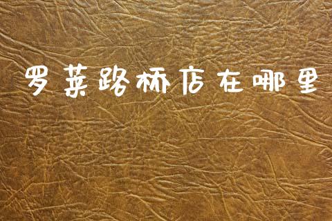 罗莱路桥店在哪里_https://m.eyunqq.com_新股申购_第1张