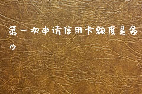第一次申请信用卡额度是多少_https://m.eyunqq.com_融资融券_第1张