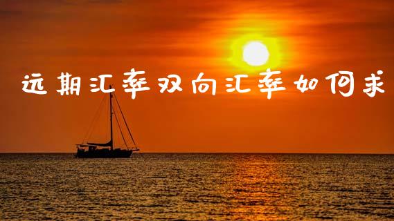 远期汇率双向汇率如何求_https://m.eyunqq.com_新股申购_第1张